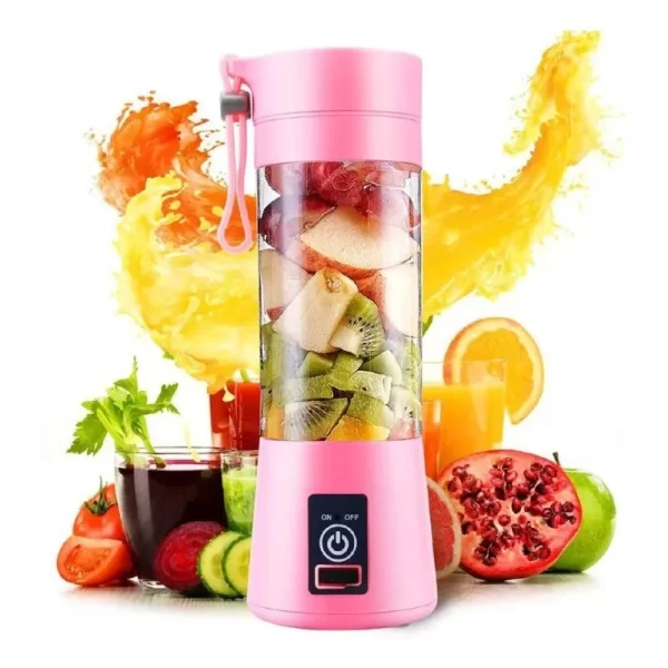 Mini Liquidificador Portátil  com 6 Lâminas Recarregável