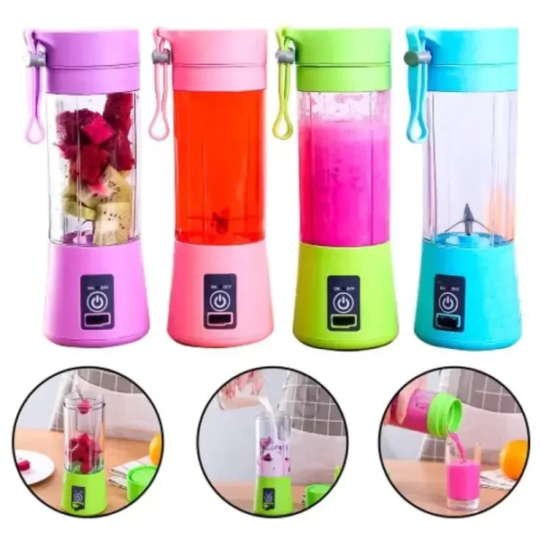 Mini Liquidificador Portátil  com 6 Lâminas Recarregável - Image 3
