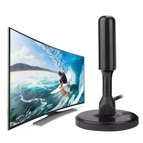 Antena Digital Hd 3.5dbi Base Magnética Interna Externa Com Imã 3m