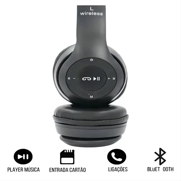 Fone De Ouvido Sem Fio Headphone Bluetooth Estéreo para Celular - Image 5