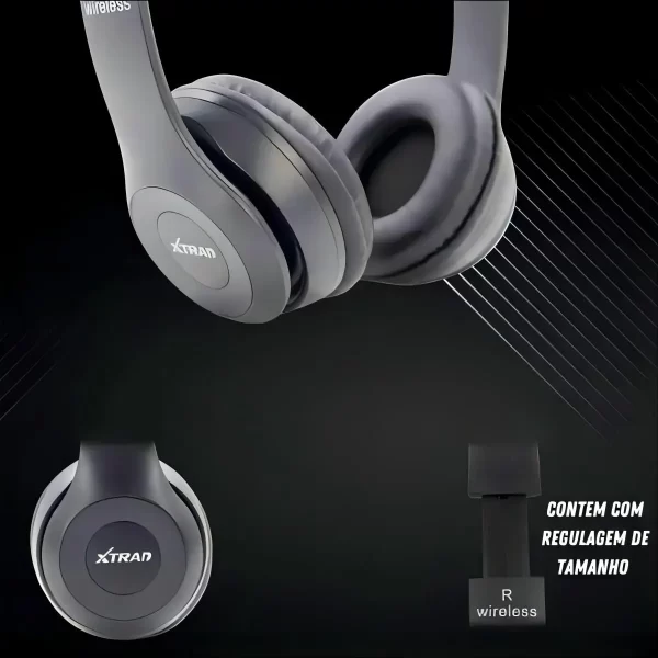 Fone De Ouvido Sem Fio Headphone Bluetooth Estéreo para Celular - Image 4