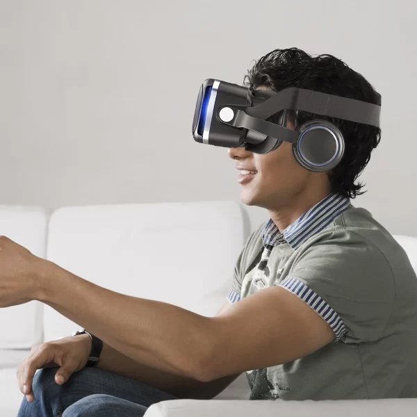 Óculos de Realidade Virtual 3D VR Óculos Headset Capacete Estéreo com Controle Remoto para IOS Android