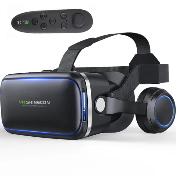 Óculos de Realidade Virtual 3D VR Óculos Headset Capacete Estéreo com Controle Remoto para IOS Android - Image 6