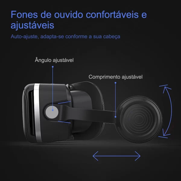 Óculos de Realidade Virtual 3D VR Óculos Headset Capacete Estéreo com Controle Remoto para IOS Android - Image 3