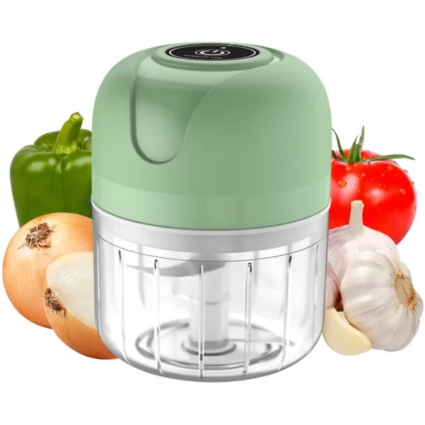 Mini Triturador de alimentos Sem Fio Elétrico 250ML Para Alho e Legumes - Image 5