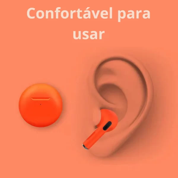 Fone de Ouvido Pro6 Bluetooth 5.0 com Microfone Earbuds - Image 2