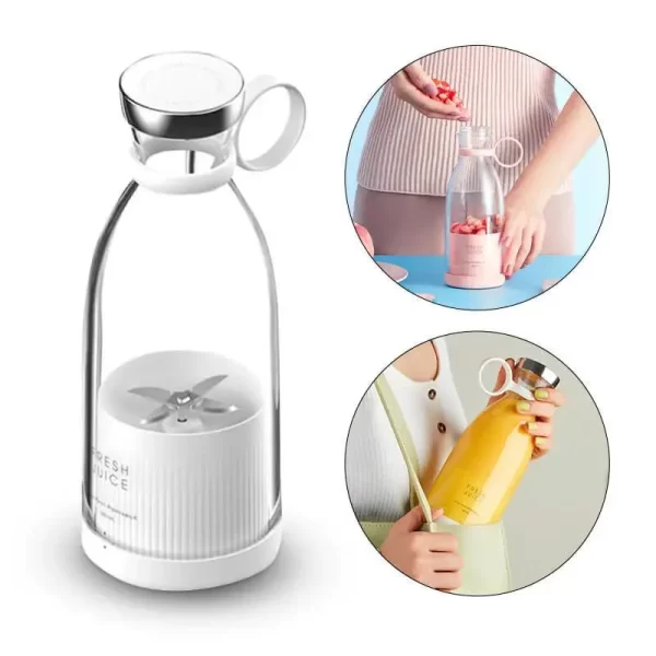Mini Liquidificador / Garrafa Portátil Elétrico Recarregável USB