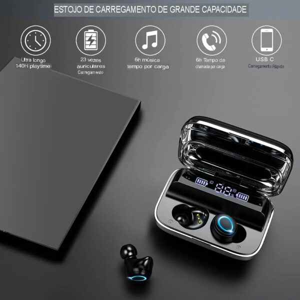 Fone de Ouvido E10 Bluetooth Tws 5.0 Com Redução De Ruído - Image 6