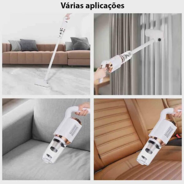 Aspirador De Pó Sem Fio Portátil Limpeza Manual Uso Domestico - Image 3