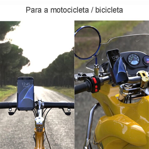 Suporte de Celular para Moto e Bicicleta de Alumínio com Metal