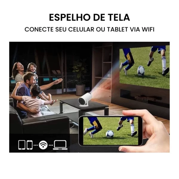 Projetor HD Cinema 4k 150 Polegadas Celular, Tv B0x, Xbox, PS, Pc, Wifi - Image 3