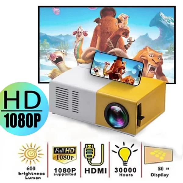 Projetor HD Cinema 4k 150 Polegadas Celular, Tv B0x, Xbox, PS, Pc, Wifi - Image 2
