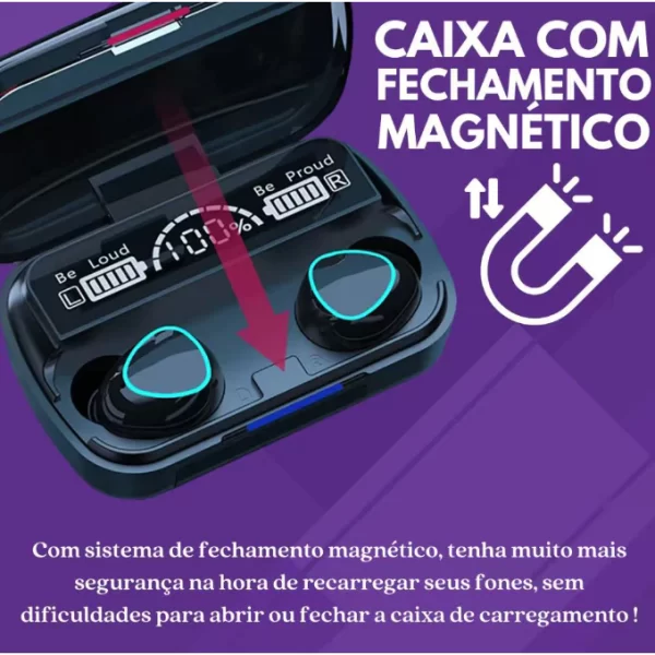 Fone de Ouvido M10 Bluetooth  Sem Fio - Image 4